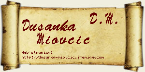 Dušanka Miovčić vizit kartica